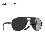 AOFLY BRAND DESIGN Pilot Polarized Sunglasses Men