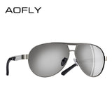 AOFLY BRAND DESIGN Pilot Polarized Sunglasses Men