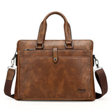 JEEP BULUO Simple Famous Brand Business Men Briefcase
