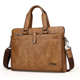 JEEP BULUO Simple Famous Brand Business Men Briefcase