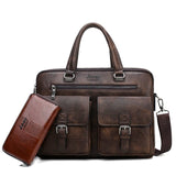 JEEP BULUO Men Business Bag For 13'3 inch Laptop Briefcase