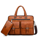 JEEP BULUO Men Business Bag For 13'3 inch Laptop Briefcase