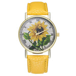 Yellow Sunflower Quartz Watch Women