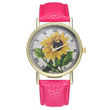 Yellow Sunflower Quartz Watch Women