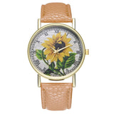 Yellow Sunflower Quartz Watch Women