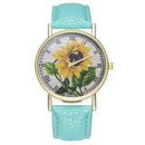 Yellow Sunflower Quartz Watch Women