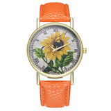 Yellow Sunflower Quartz Watch Women