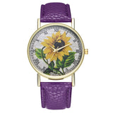Yellow Sunflower Quartz Watch Women