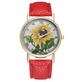 Yellow Sunflower Quartz Watch Women