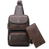 JEEP BULUO Famous Brand Mens Sling Chest Bag