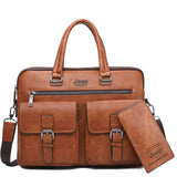 JEEP BULUO Men Business Bag For 13'3 inch Laptop Briefcase