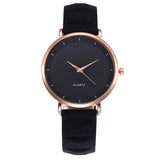 NEW Purple Beautiful pu leather band quartz Watches Women