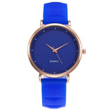 NEW Purple Beautiful pu leather band quartz Watches Women