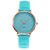 NEW Purple Beautiful pu leather band quartz Watches Women