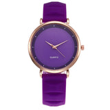 NEW Purple Beautiful pu leather band quartz Watches Women