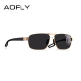 AOFLY DESIGN Men Polarized Sunglasses Metal Men's