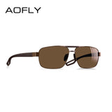 AOFLY DESIGN Men Polarized Sunglasses Metal Men's