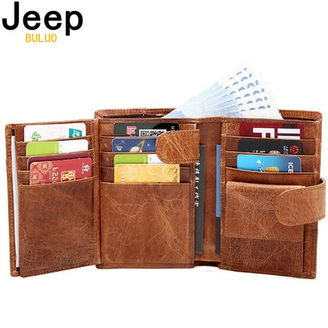 Jeep Brand Genuine Cow Leather Wallet For Women
