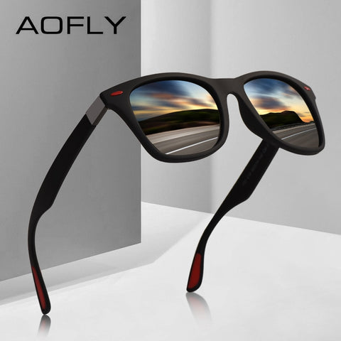 AOFLY NEW DESIGN Ultralight TR90 Polarized Sunglasses Men