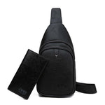 JEEP BULUO Brand Men Sling Bags High Quality Leather Chest Bag